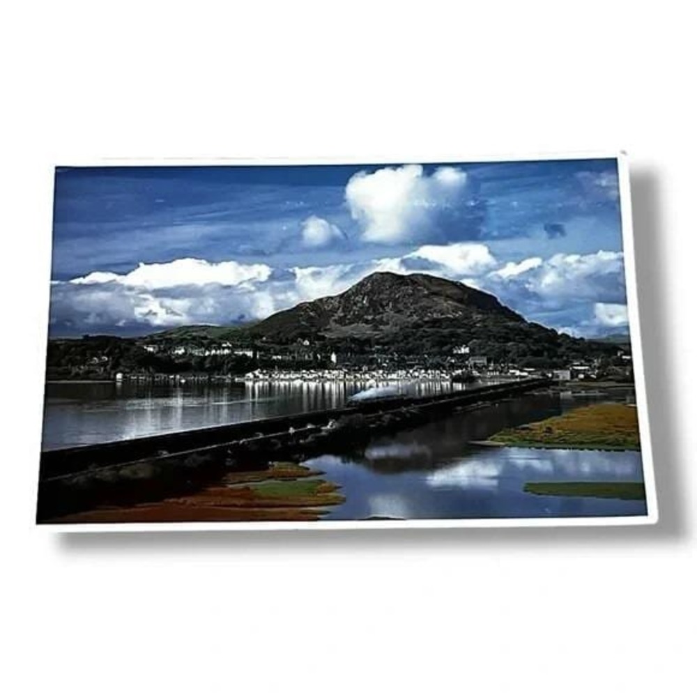Postcard Porthmadog with Cob Ffestiniog Railway Gwynedd Wales 4-1/4x6 C360